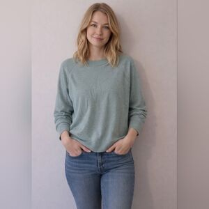 A New Day Mint Green Long Sleeve Crewneck Sweater Large